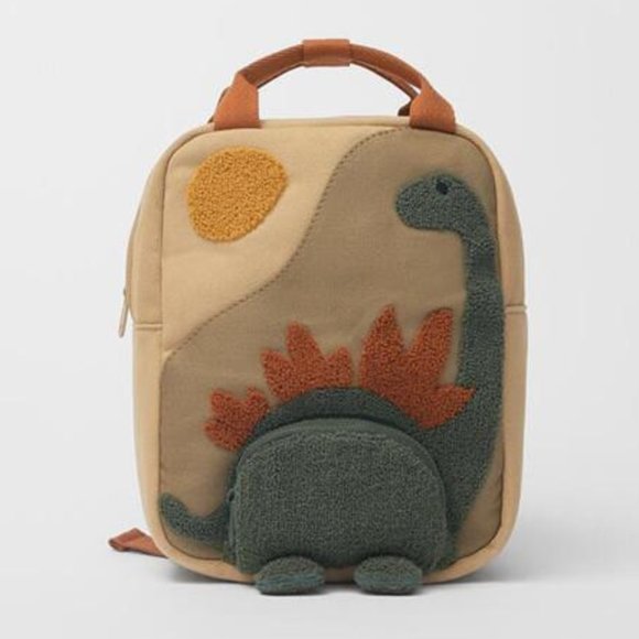 Zara Other - Zara Embroidery Sun Long Neck Small Dinosaur Backpack